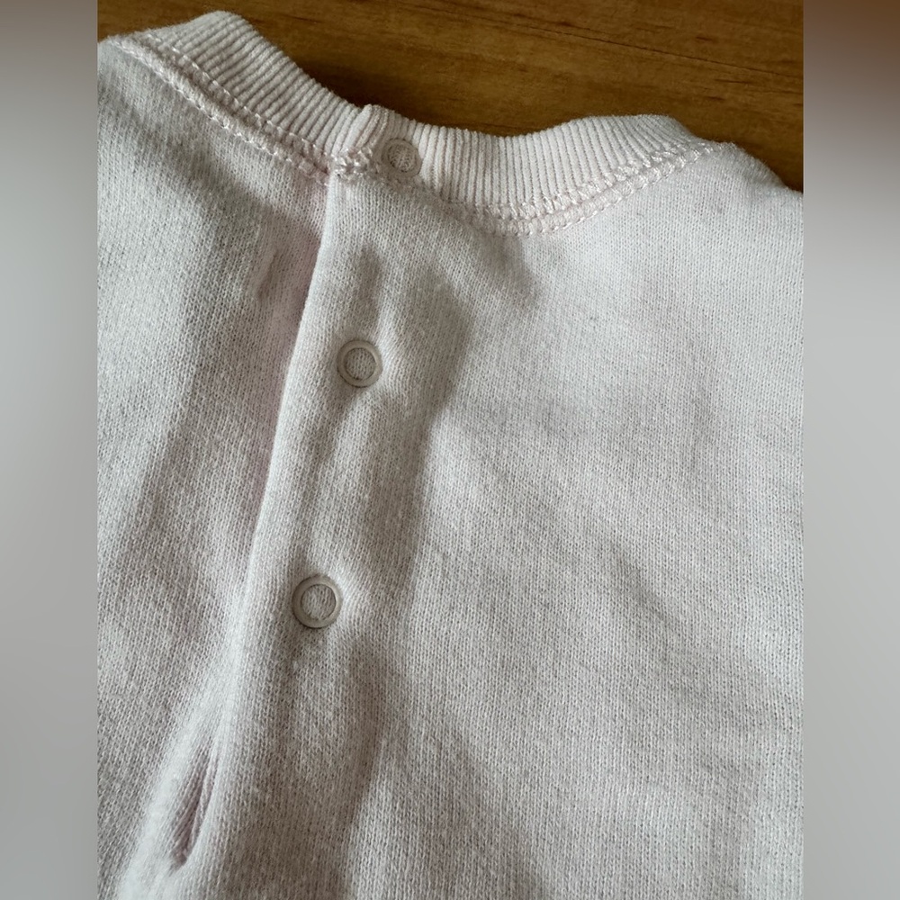 Ralph Lauren Baby Girl Pink Polo Teddy Bear Cotton Fleece Coverall Romper 9 Mo - Picture 13 of 16